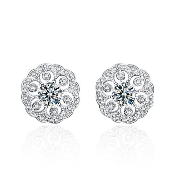 Bông tai kim cương Moissanite nữ cao cấp (B72859) - Hình ảnh 3