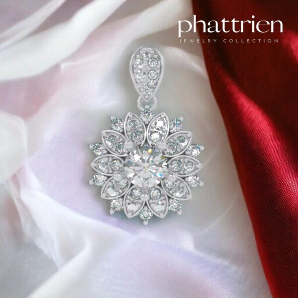 Mặt dây chuyền kim cương Moissanite nữ cao cấp (M75329) - Hình ảnh 4