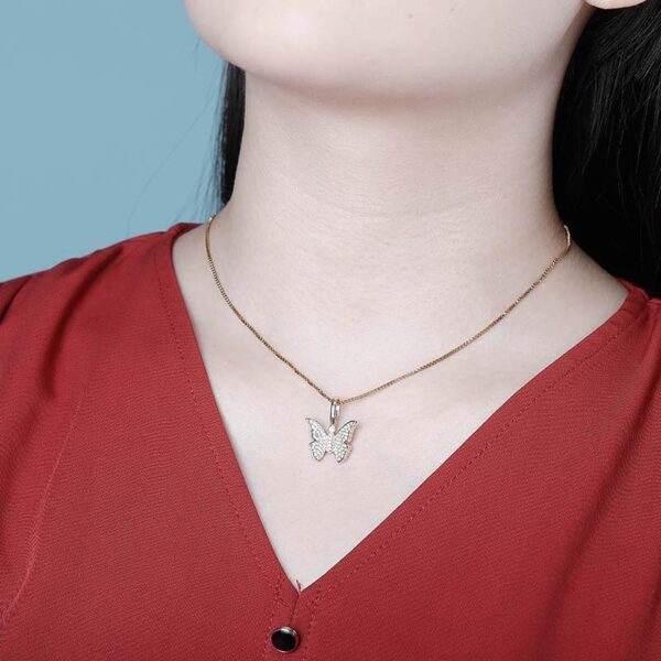 Mặt dây chuyền bạc s925 đính đá kiểu dáng Butterfly cao cấp - Hình ảnh 3