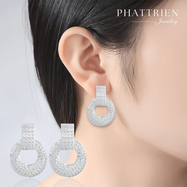 Bông tai kim cương Moissanite GRA nữ sang trọng (B69957)