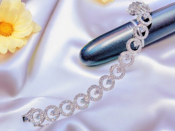 Lắc tay kim cương Moissanite nữ cao cấp sang trọng (V419987) - Hình ảnh 2