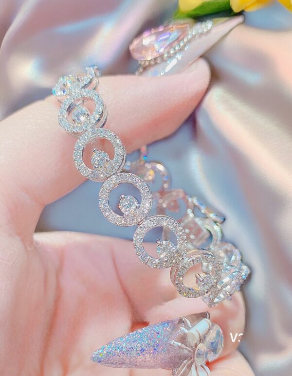 Lắc tay kim cương Moissanite nữ cao cấp sang trọng (V419987)