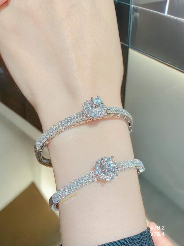 Vòng tay kim cương Moissanite nữ cao cấp sang trọng (V921007) - Hình ảnh 3