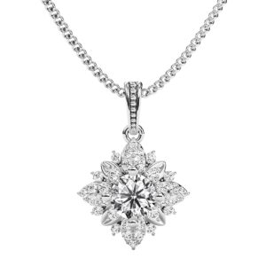 Mặt dây chuyền kim cương Moissanite nữ 5li4 (M84236)