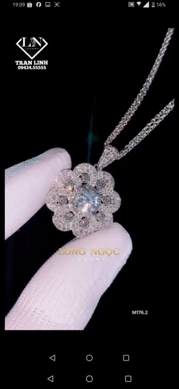 Mặt dây chuyền kim cương Moissanite nữ 5li4 (M75691) - Hình ảnh 3