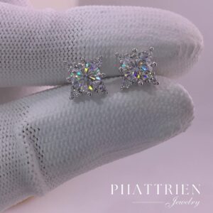 Bông tai kim cương Moissanite GRA (B09767)