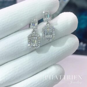 Bông tai kim cương Moissanite GRA (B710647)