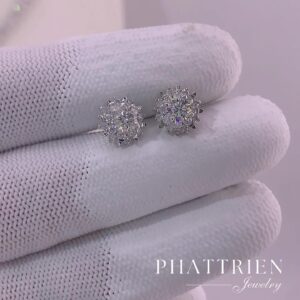 Bông tai kim cương Moissanite GRA (B87724)
