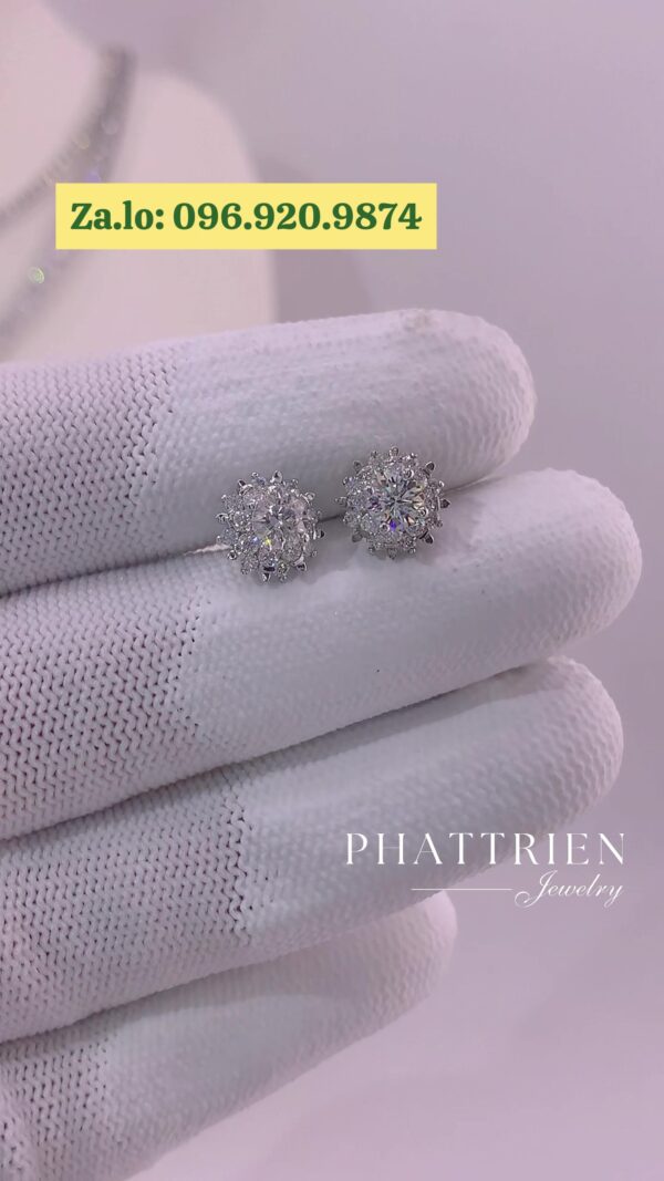 Bông tai kim cương Moissanite GRA (B87724)