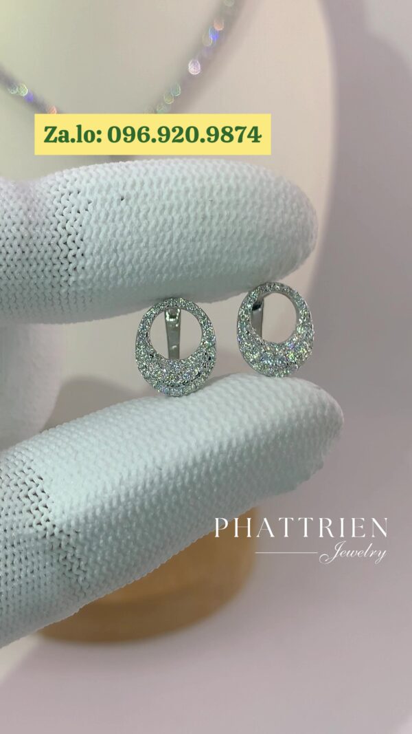 Bông tai kim cương Moissanite GRA (B57046) - Hình ảnh 2