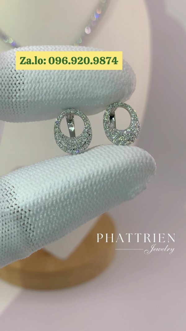 Bông tai kim cương Moissanite GRA (B57046) - Hình ảnh 3