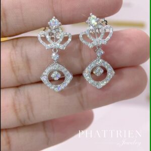 Bông tai kim cương Moissanite GRA (B512331)