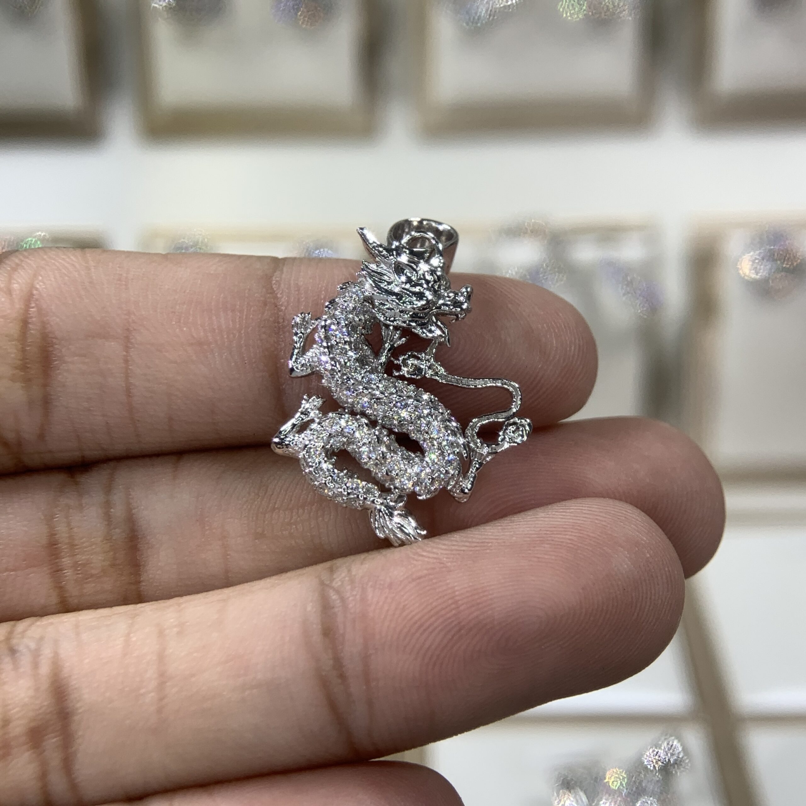 Mặt dây chuyền kim cương Moissanite GRA tuổi Thìn (M68774) - Ảnh 3