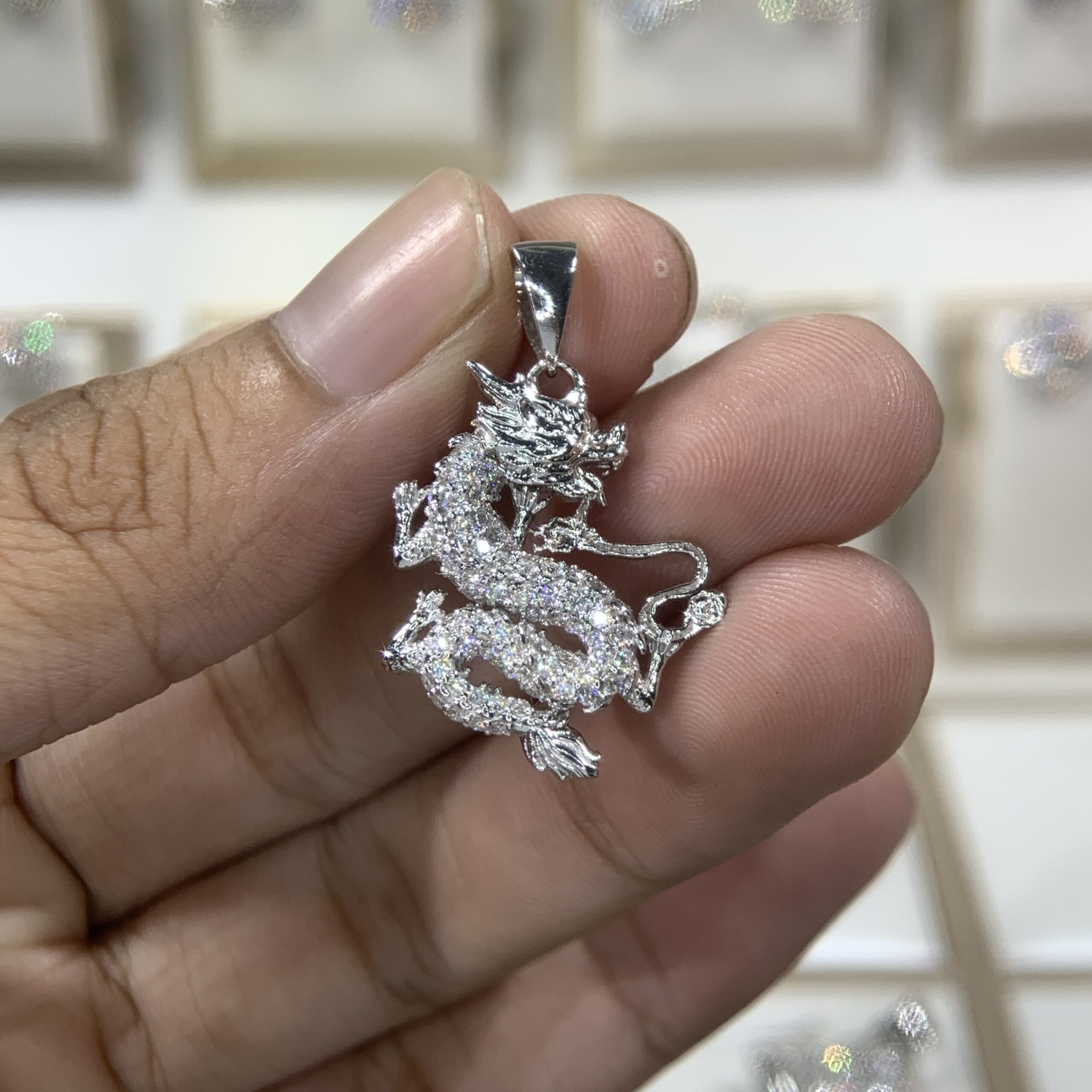 Mặt dây chuyền kim cương Moissanite GRA tuổi Thìn (M68774) - Ảnh 4