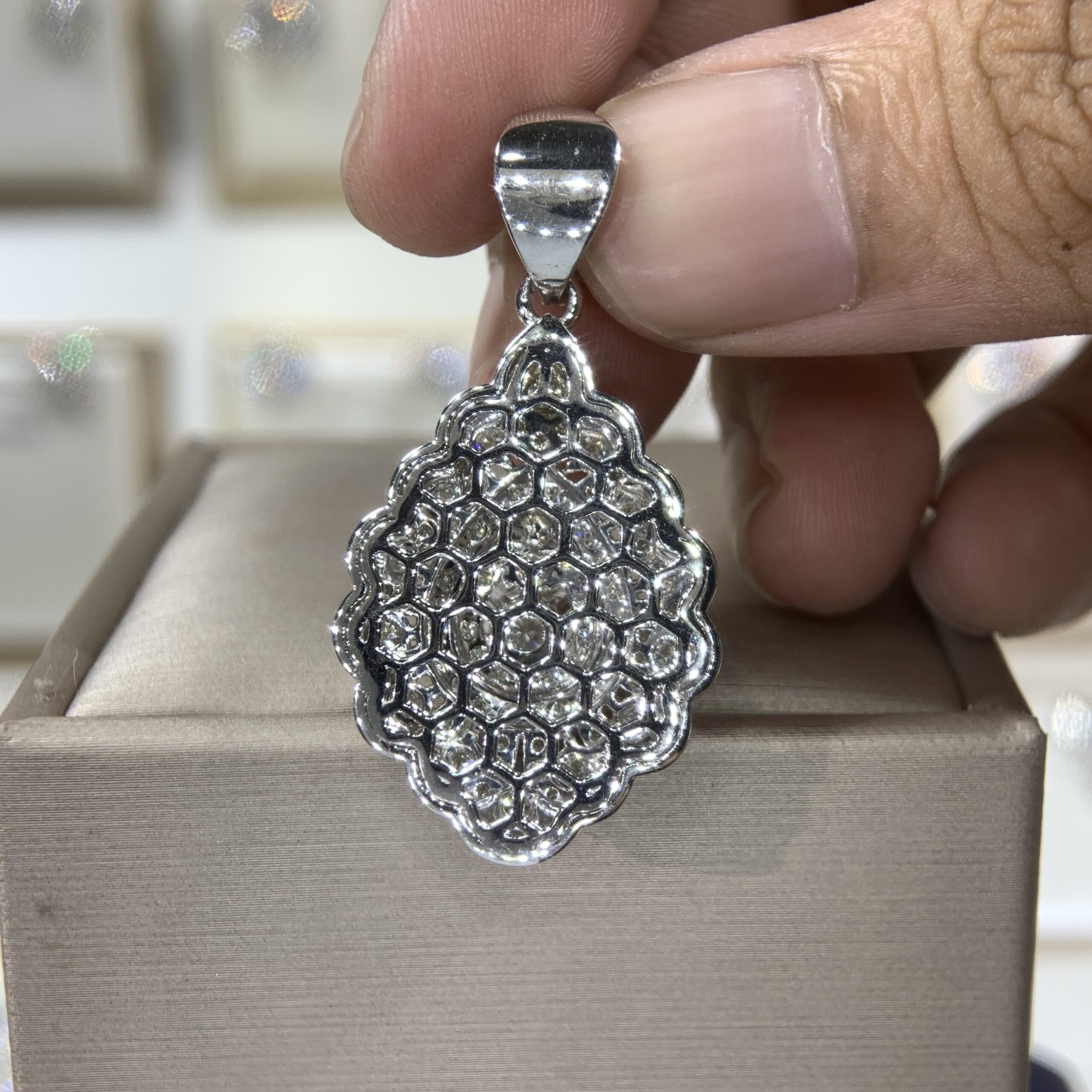 Mặt dây chuyền kim cương Moissanite GRA giọt nước (M916624) - Ảnh 5