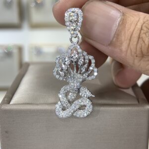 Mặt dây chuyền kim cương Moissanite GRA tuổi Tỵ (M610607)