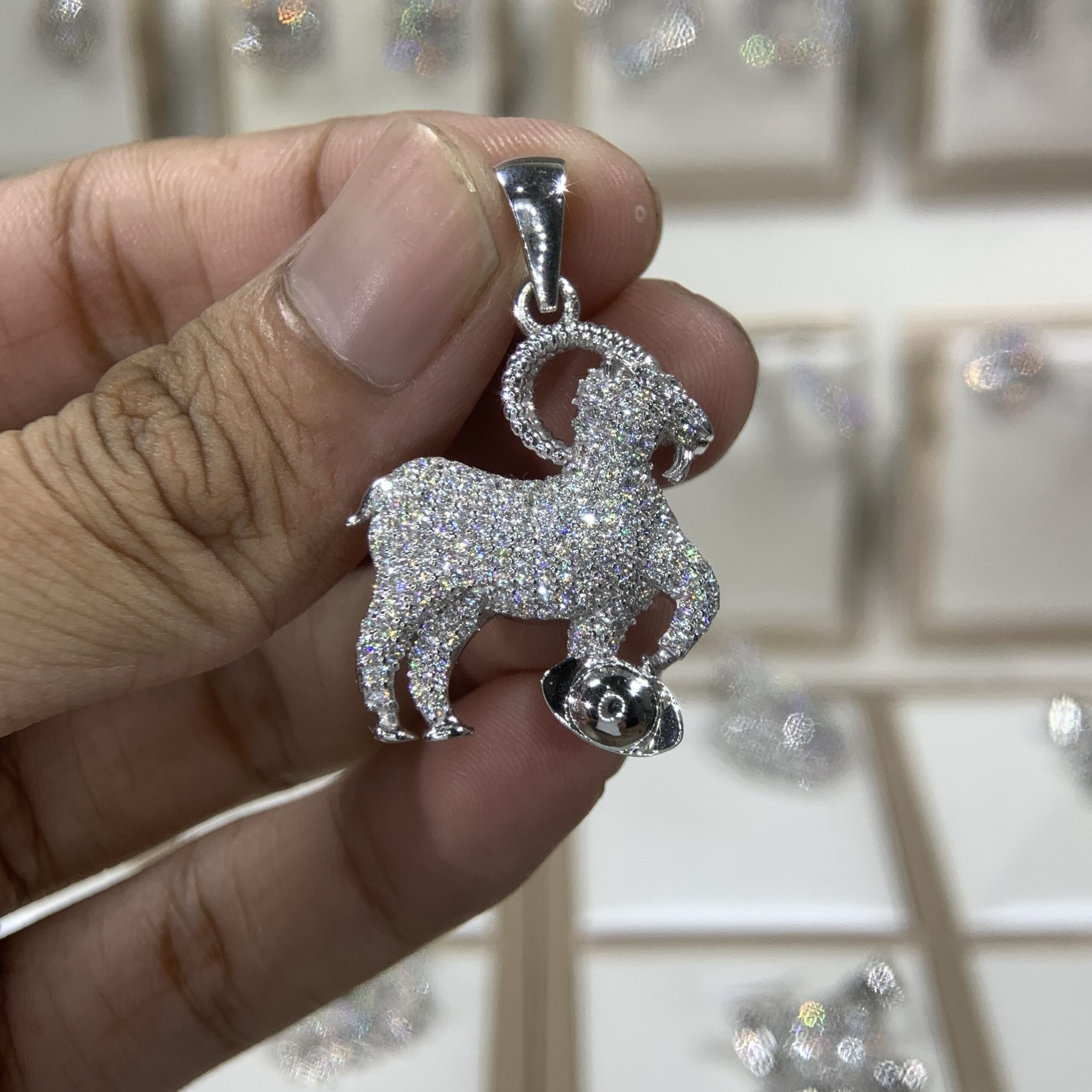 Mặt dây chuyền kim cương Moissanite GRA tuổi Mùi (M215647) - Ảnh 2