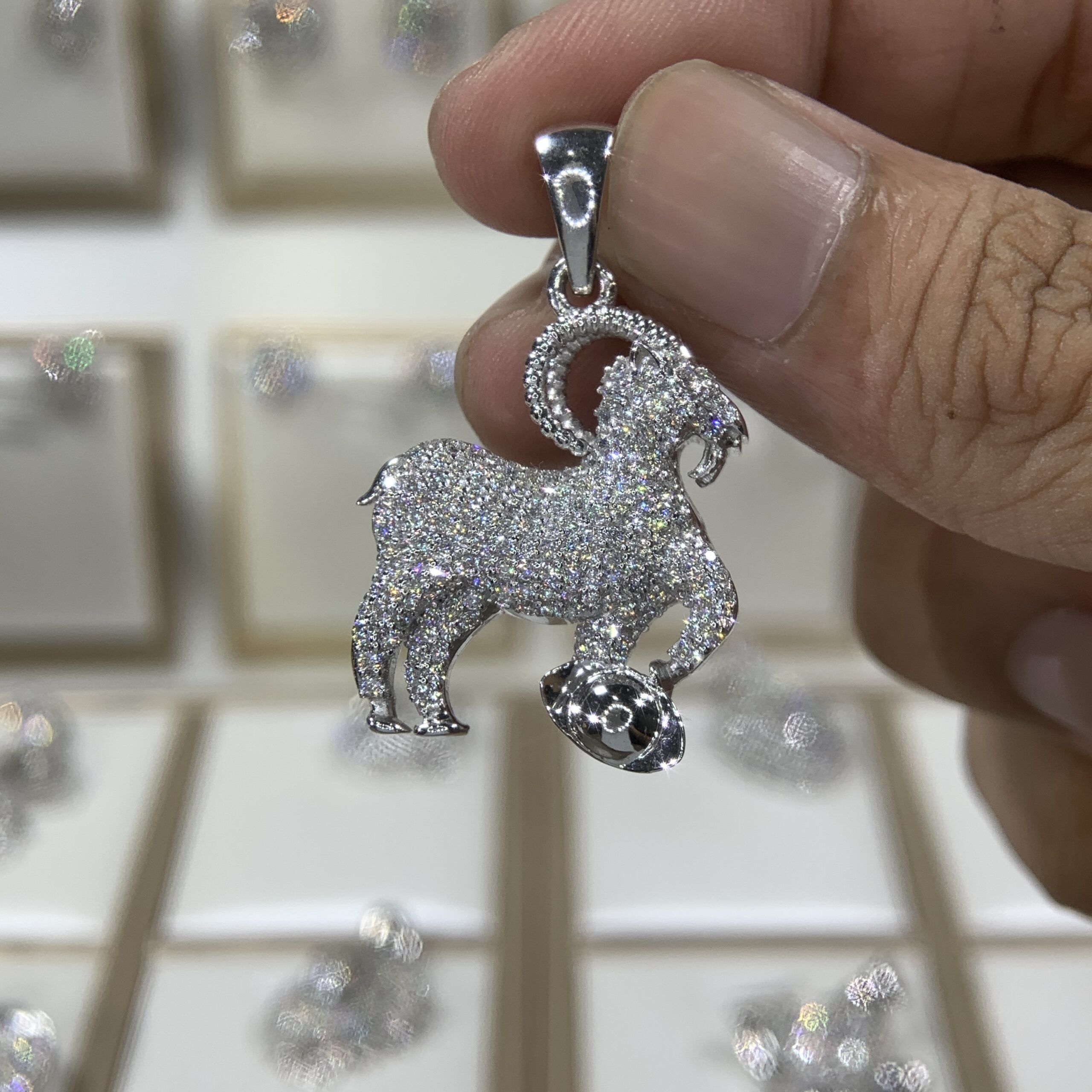Mặt dây chuyền kim cương Moissanite GRA tuổi Mùi (M215647) - Ảnh 4