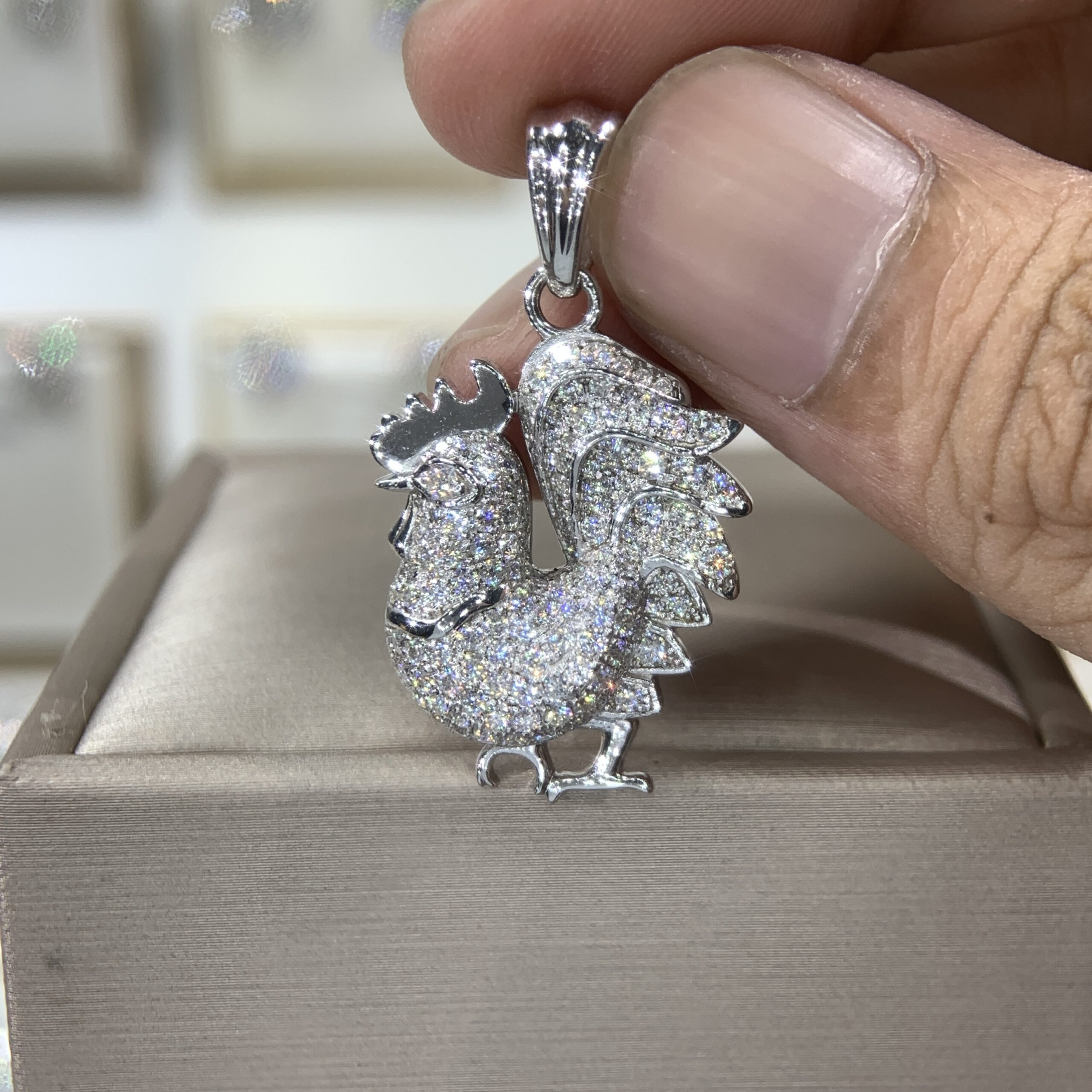 Mặt dây chuyền kim cương Moissanite GRA tuổi Dậu (M912897)