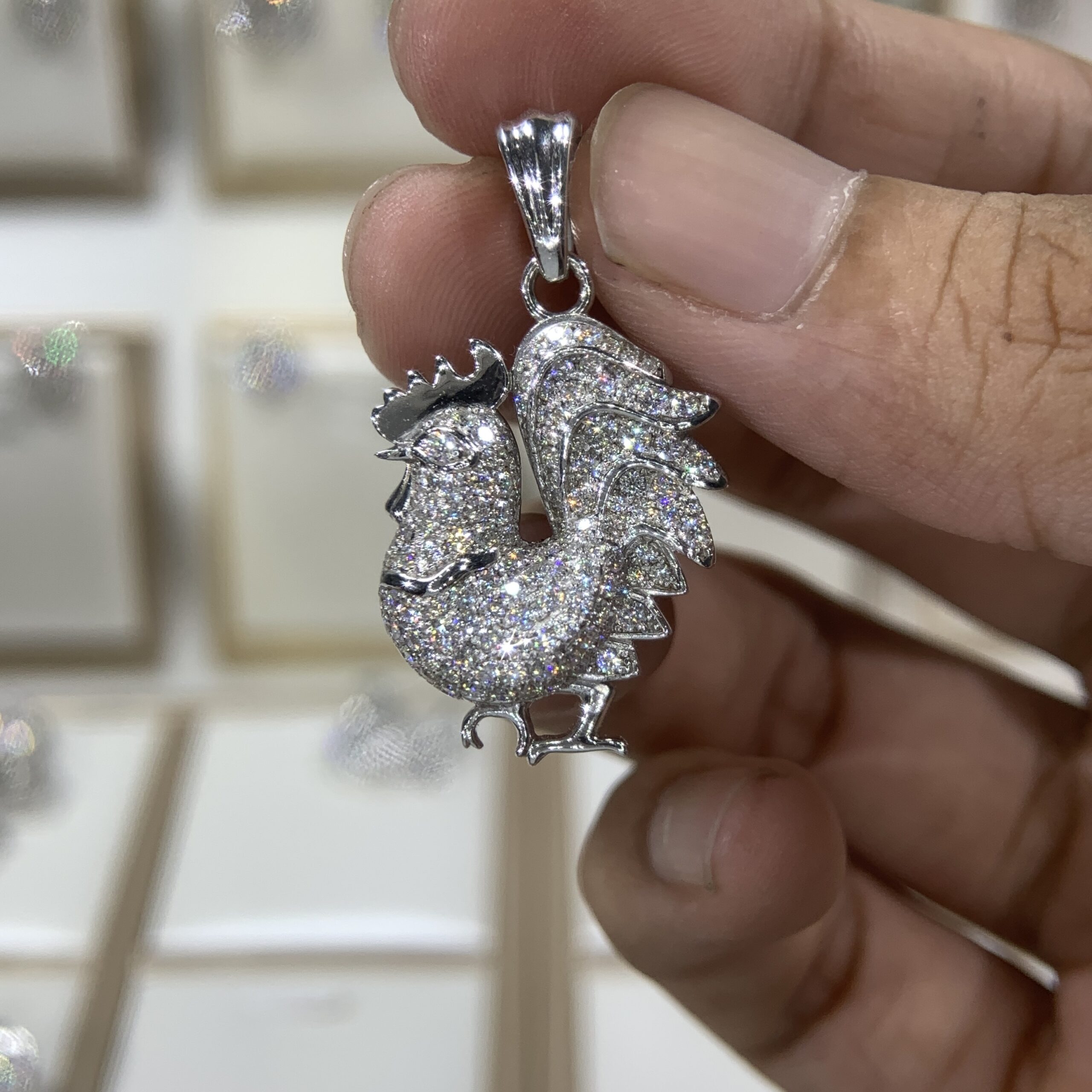 Mặt dây chuyền kim cương Moissanite GRA tuổi Dậu (M912897) - Ảnh 5