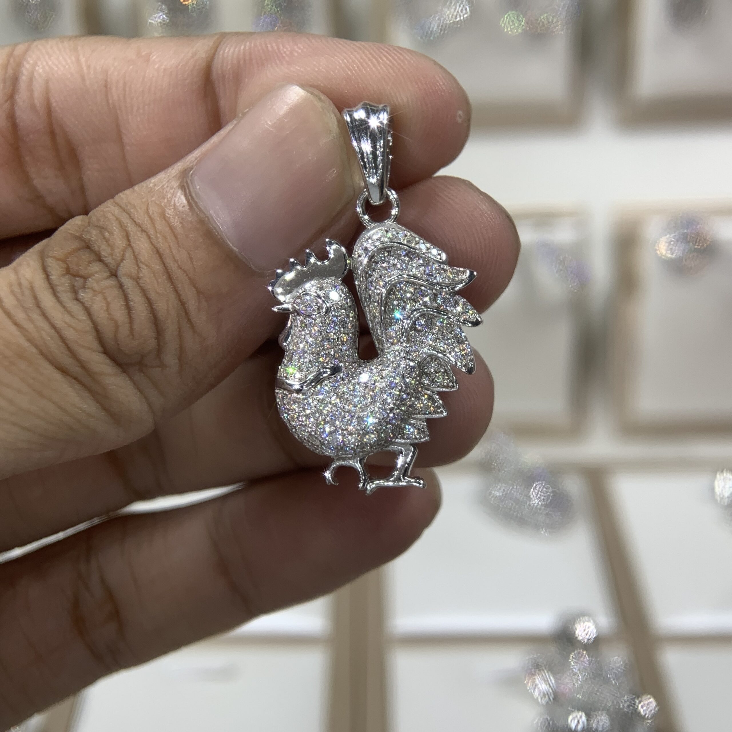 Mặt dây chuyền kim cương Moissanite GRA tuổi Dậu (M912897) - Ảnh 2