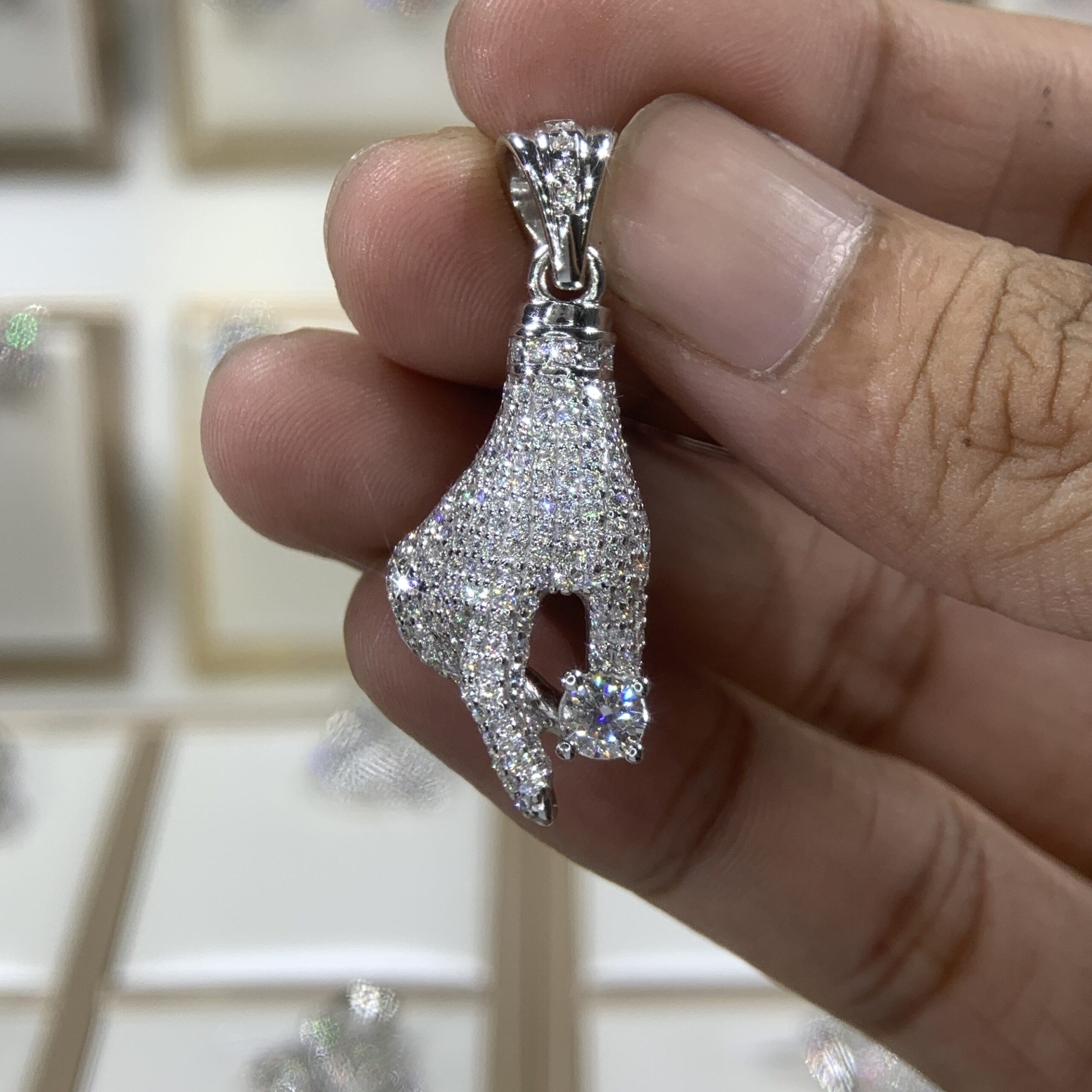 Mặt dây chuyền kim cương Moissanite GRA (M613204) - Ảnh 2