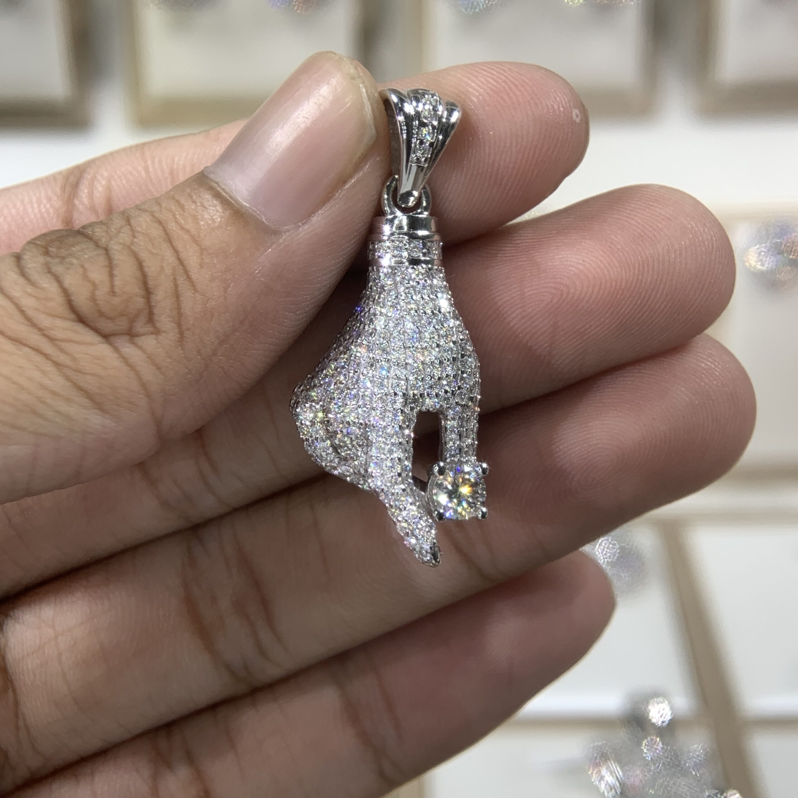 Mặt dây chuyền kim cương Moissanite GRA (M613204) - Ảnh 3