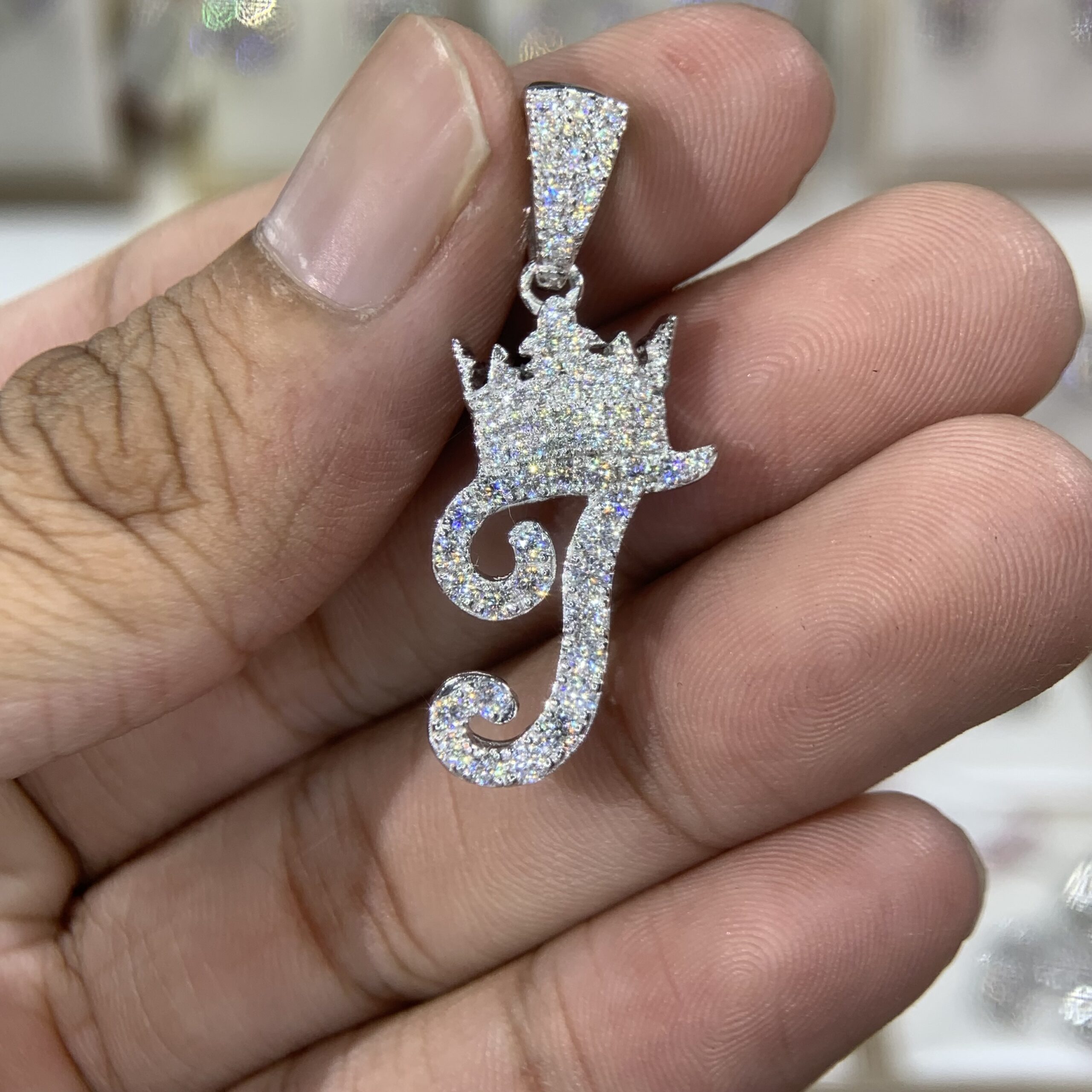 Mặt dây chuyền kim cương Moissanite GRA chữ T (M613974) - Ảnh 2