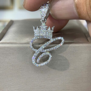 Mặt dây chuyền kim cương Moissanite GRA chữ C (M89307)