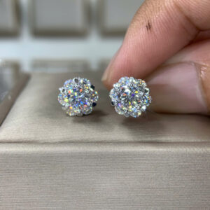 Bông tai kim cương Moissanite GRA (B610534)