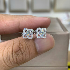 Bông tai kim cương Moissanite GRA (B97794)