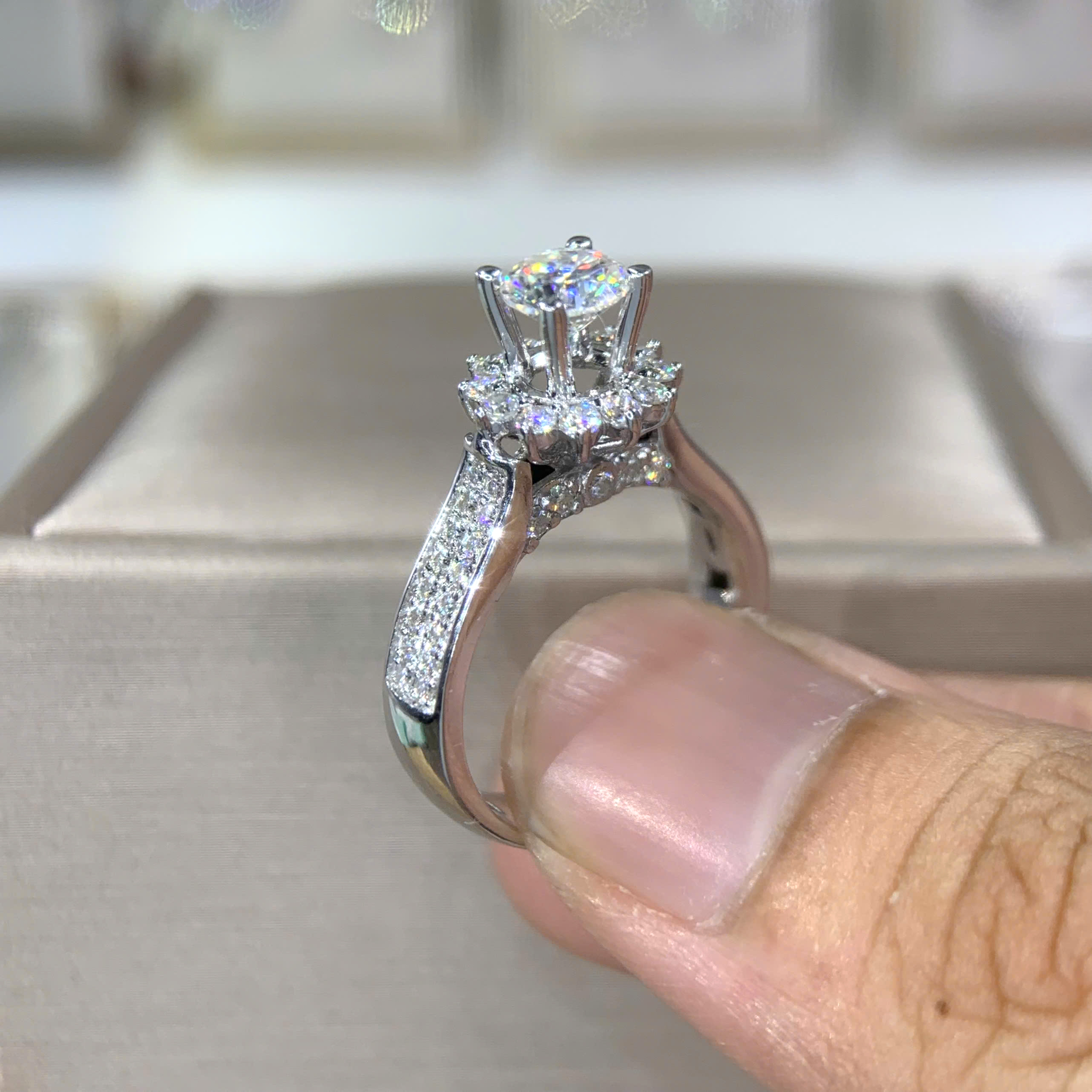 Nhẫn kim cương Moissanite GRA (N69941) - Ảnh 3