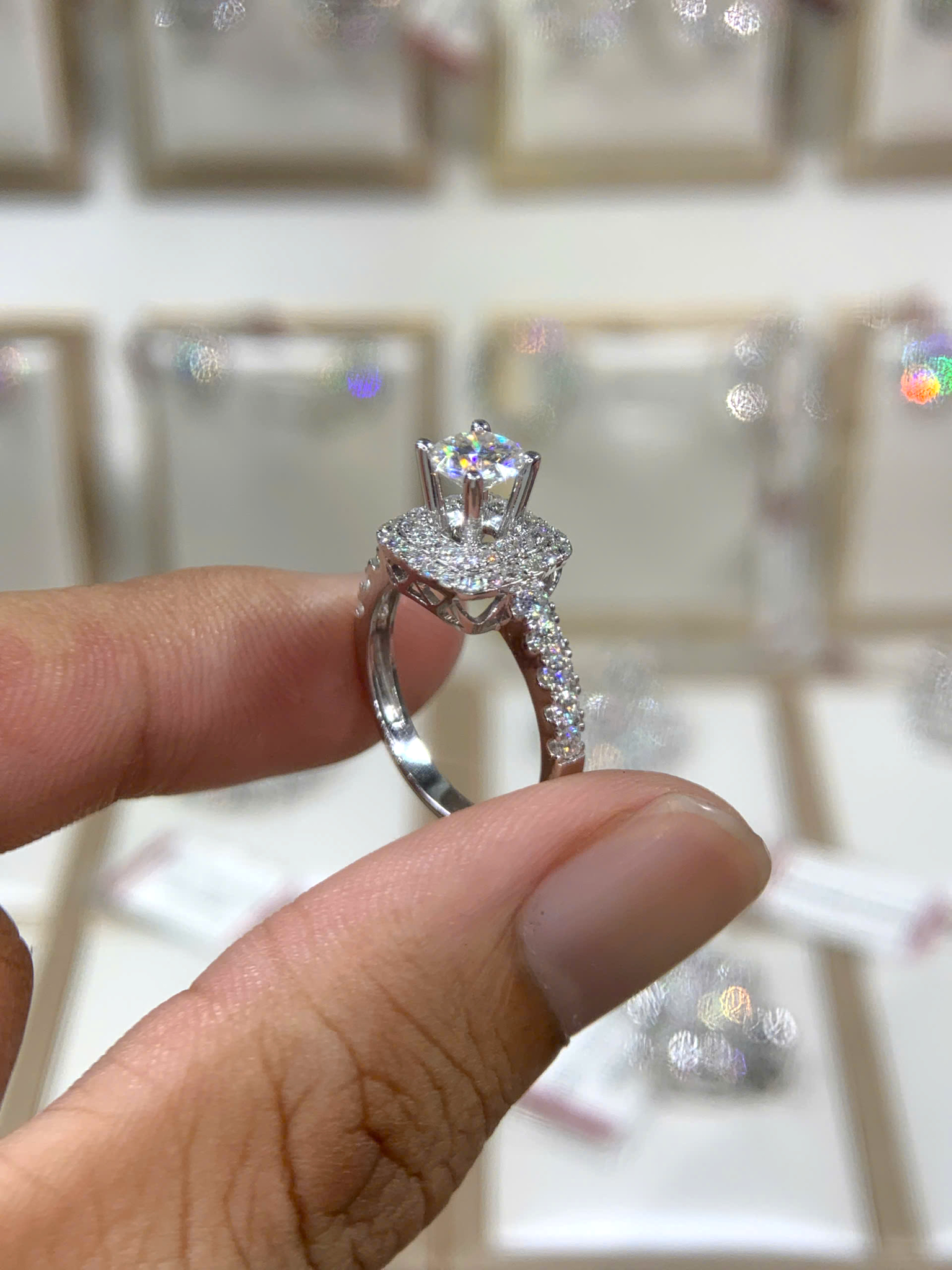 Nhẫn kim cương Moissanite GRA (N611287) - Ảnh 4