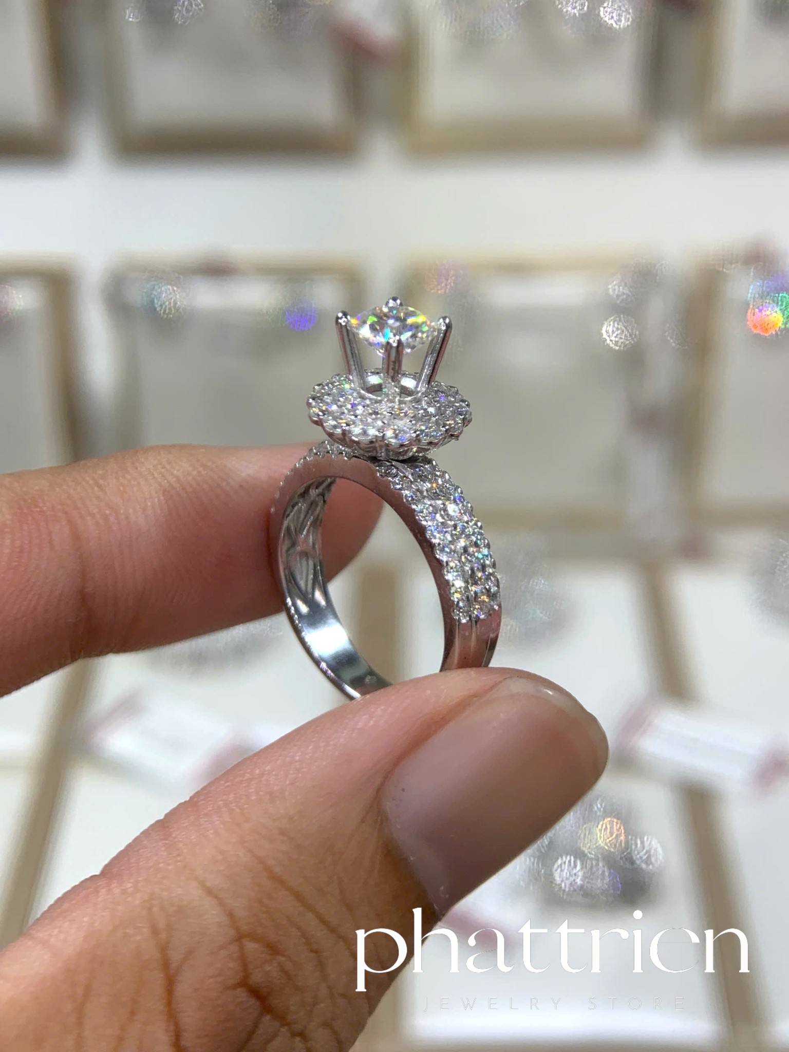 Nhẫn kim cương Moissanite GRA (N610617) - Ảnh 3