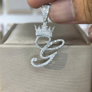 Mặt dây chuyền kim cương Moissanite GRA chữ G (M69937)