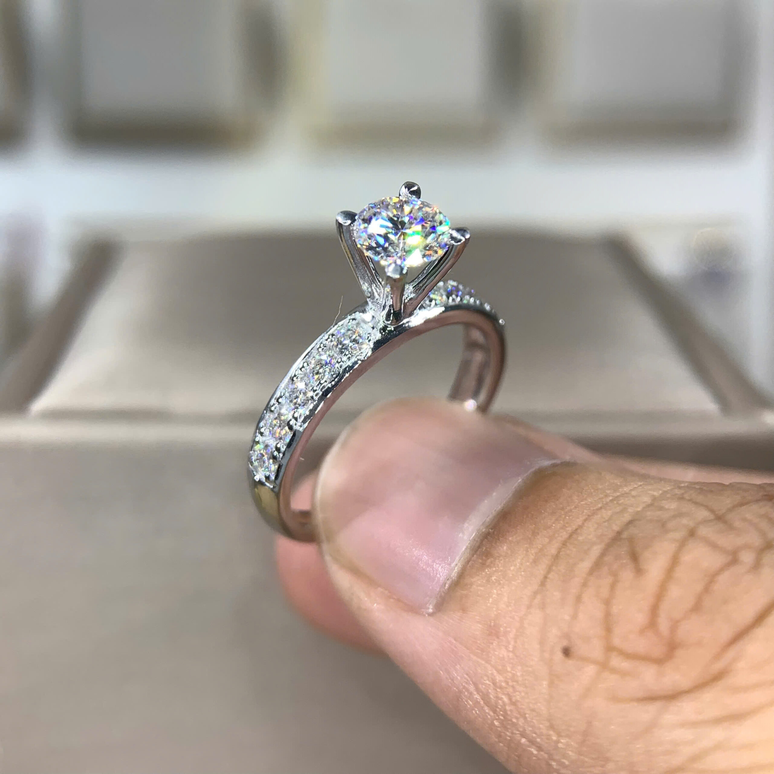 Nhẫn kim cương Moissanite GRA (N310154) - Ảnh 2