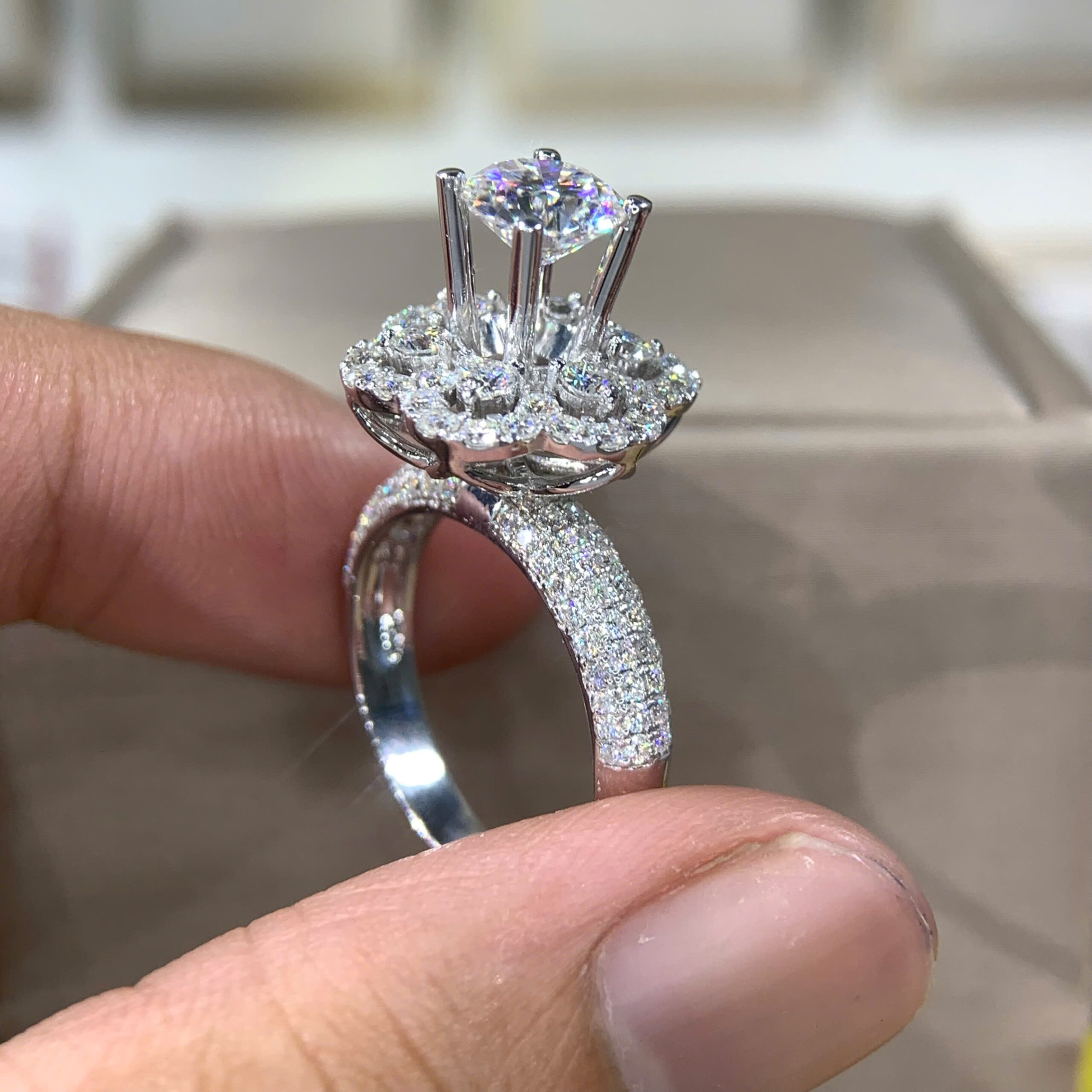 Nhẫn kim cương Moissanite GRA (N716354) - Ảnh 4