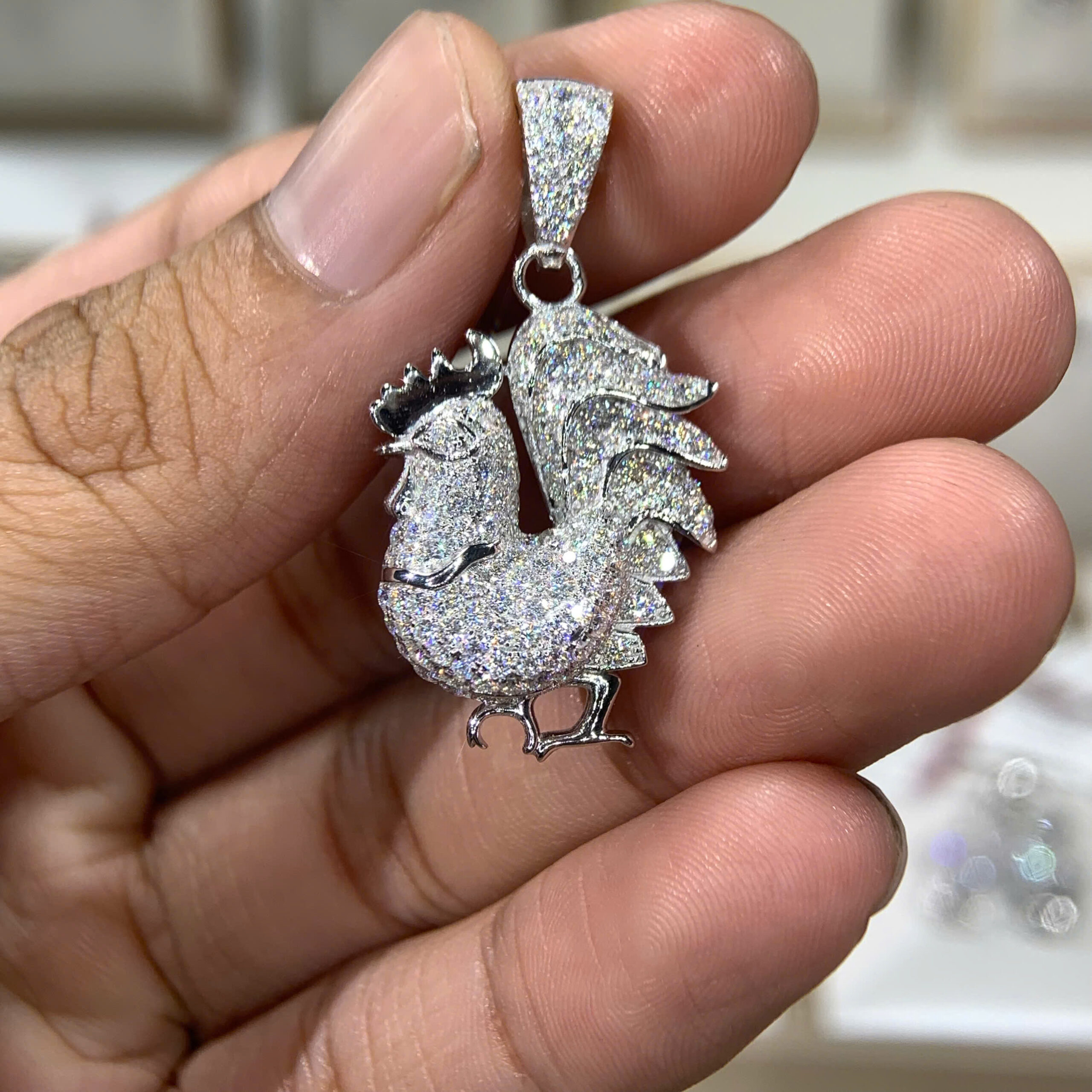 Mặt dây chuyền kim cương Moissanite GRA tuổi Dậu (M913224) - Ảnh 4