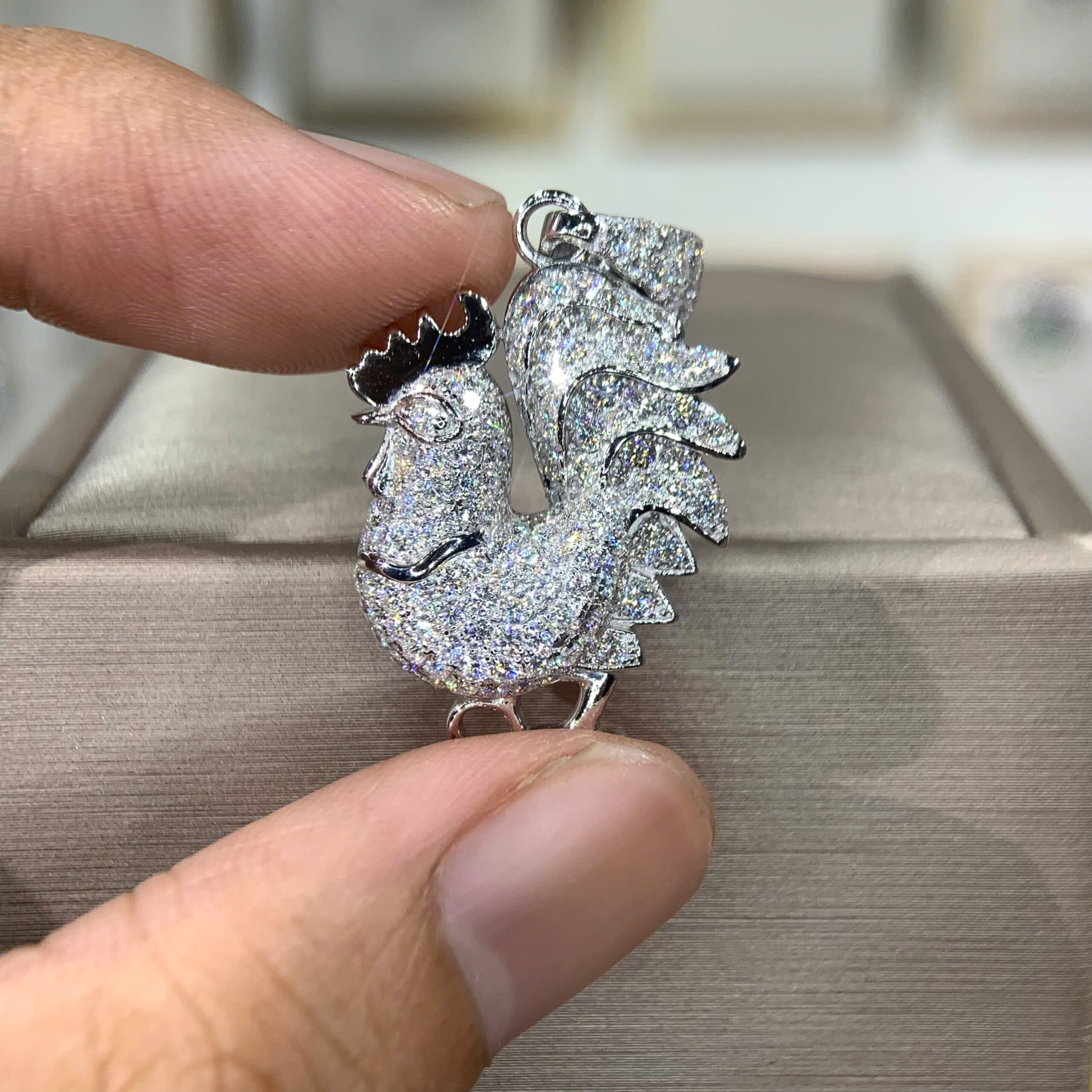 Mặt dây chuyền kim cương Moissanite GRA tuổi Dậu (M913224) - Ảnh 3