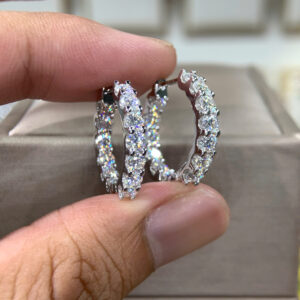 Bông tai kim cương Moissanite GRA (B16207)