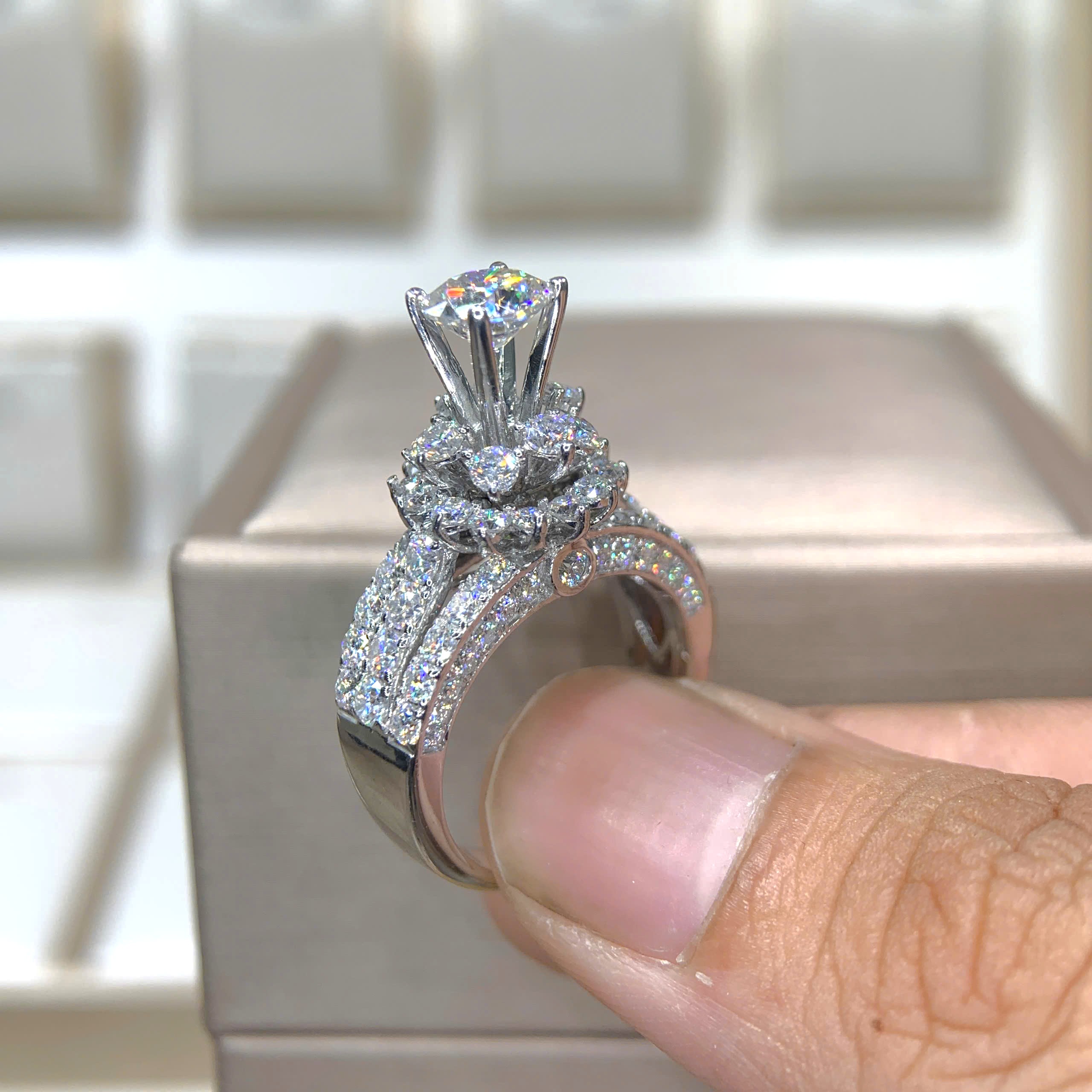 Nhẫn kim cương Moissanite GRA (N319914) - Ảnh 3