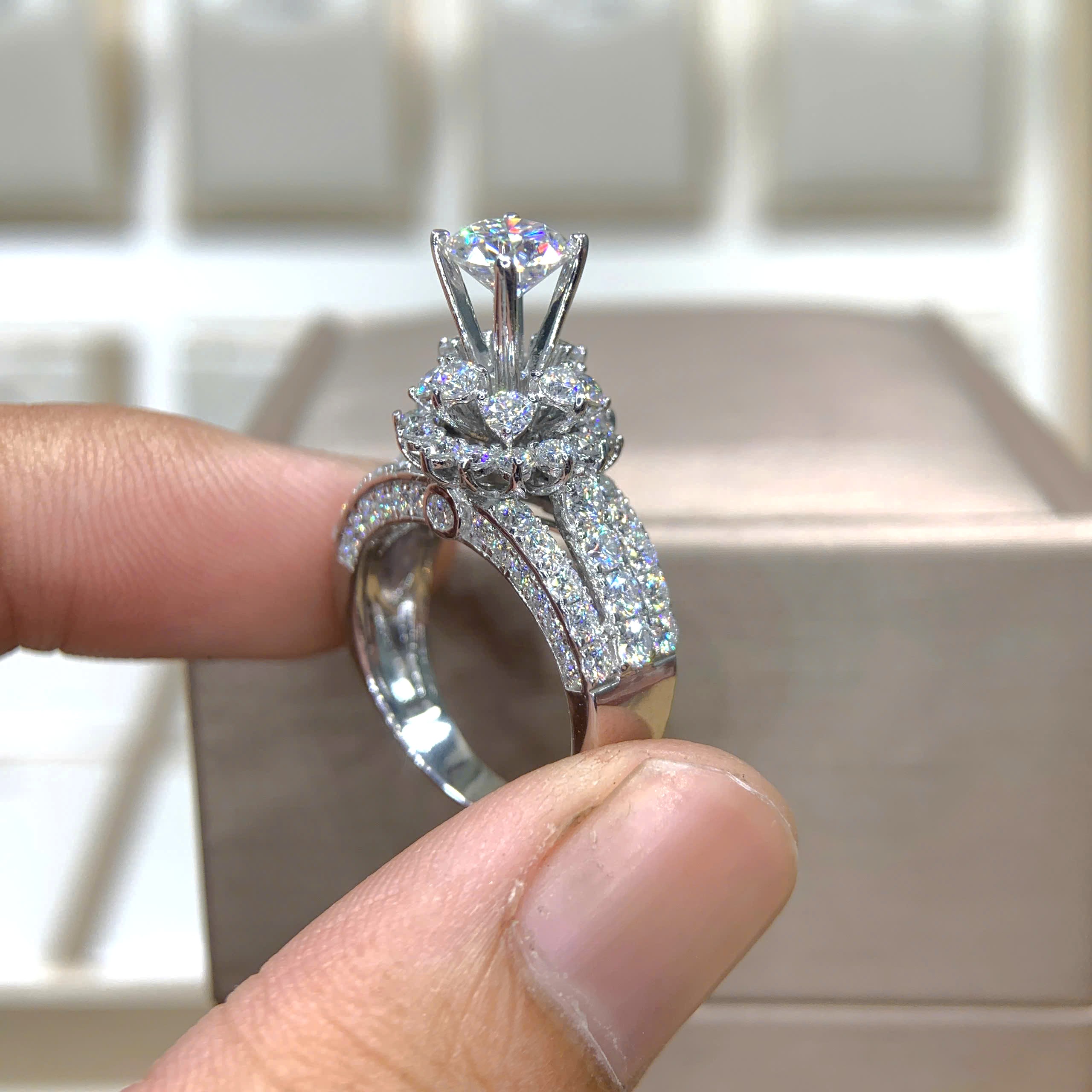 Nhẫn kim cương Moissanite GRA (N319914)