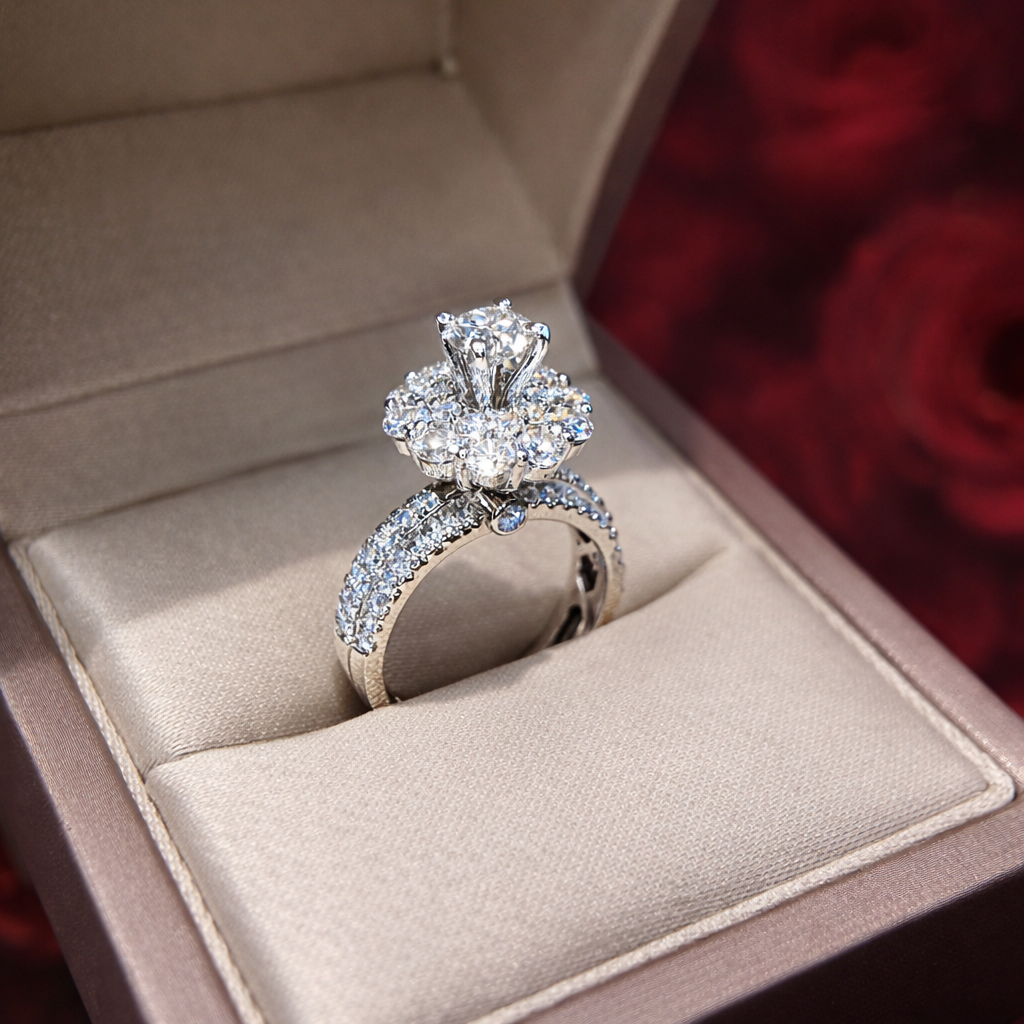 Nhẫn kim cương Moissanite GRA (N318784) - Ảnh 4