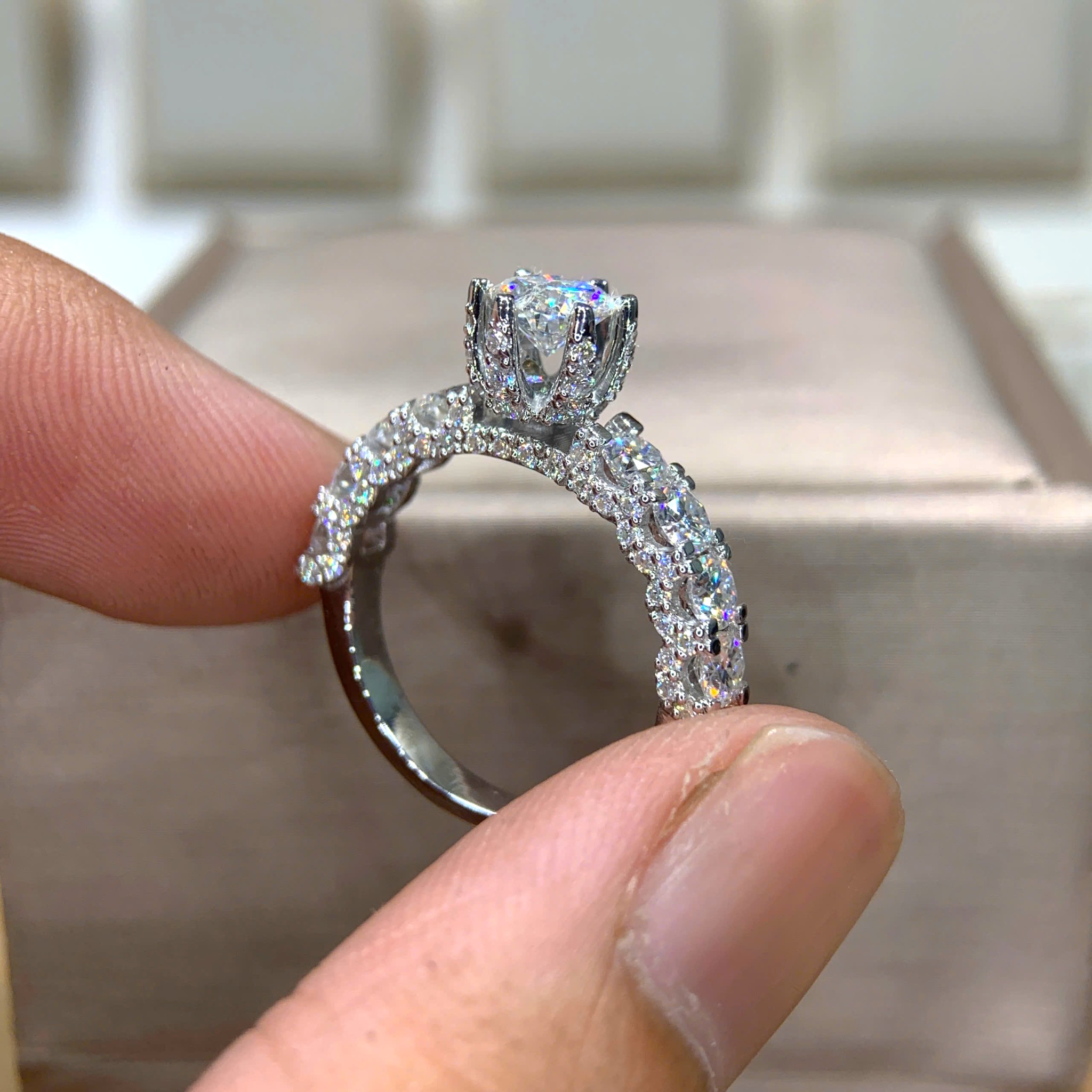 Nhẫn kim cương Moissanite GRA (N314521) - Ảnh 4