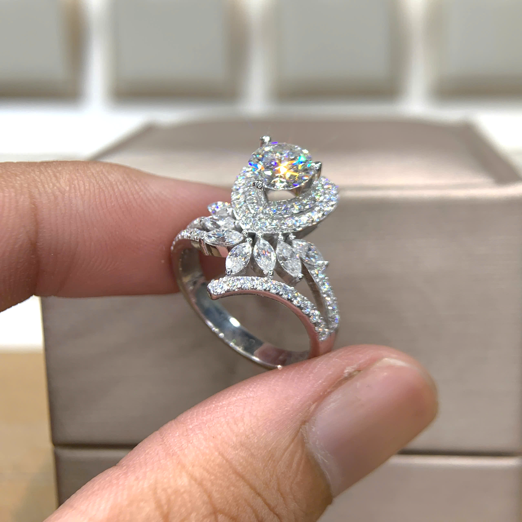 Nhẫn kim cương Moissanite GRA (N316374)