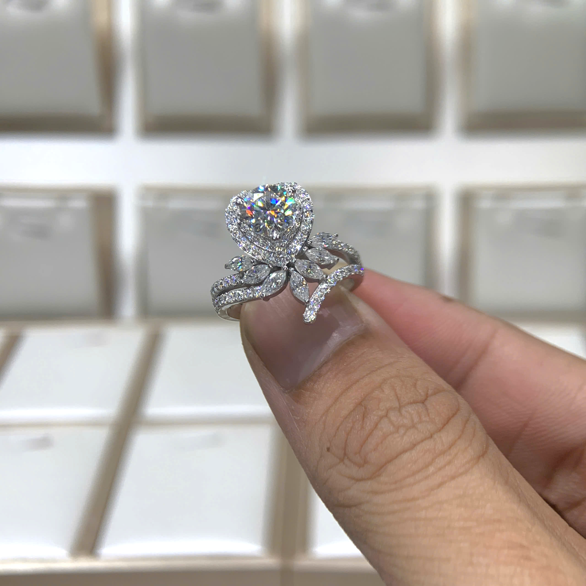 Nhẫn kim cương Moissanite GRA (N316374) - Ảnh 2