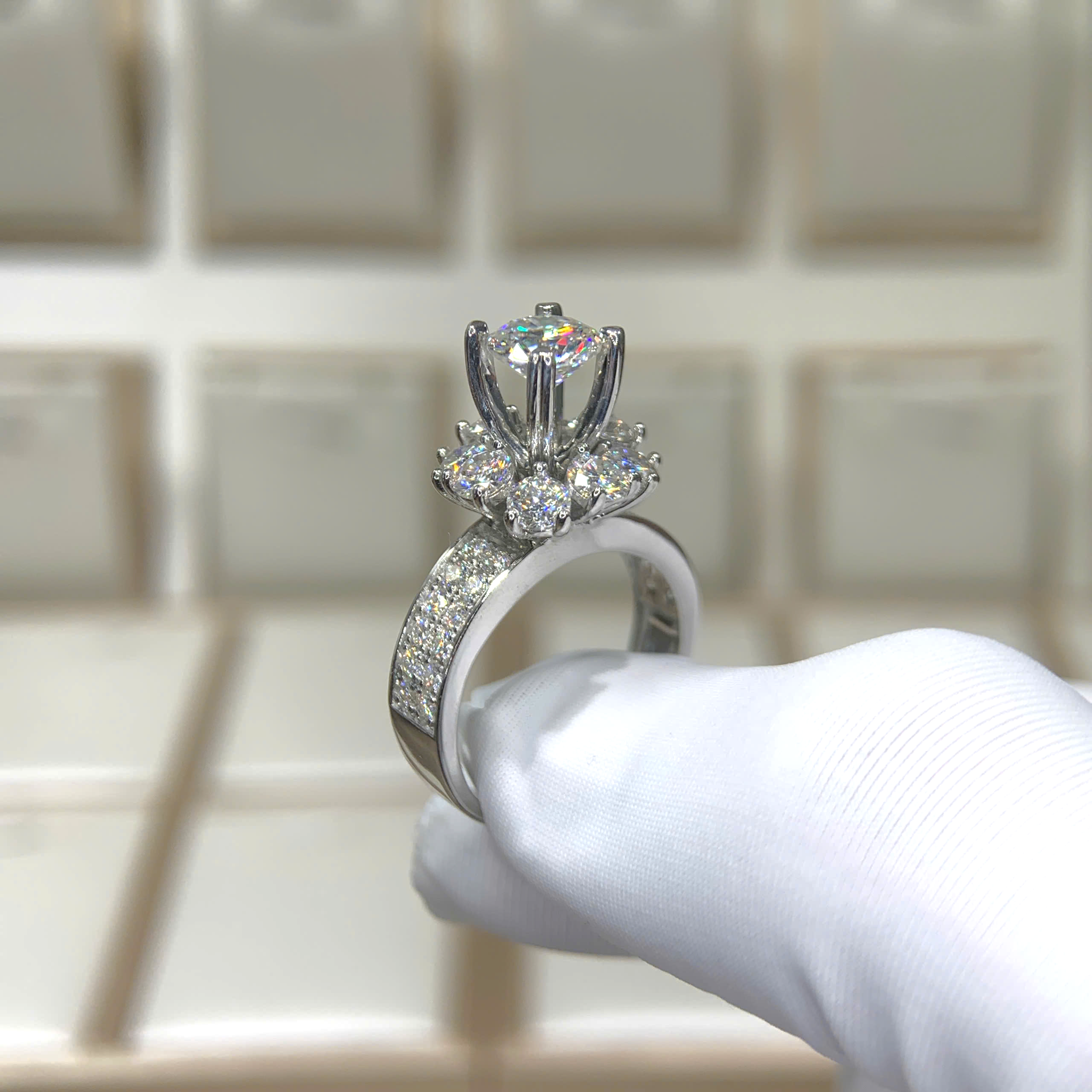 Nhẫn kim cương Moissanite GRA (N618243) - Ảnh 3