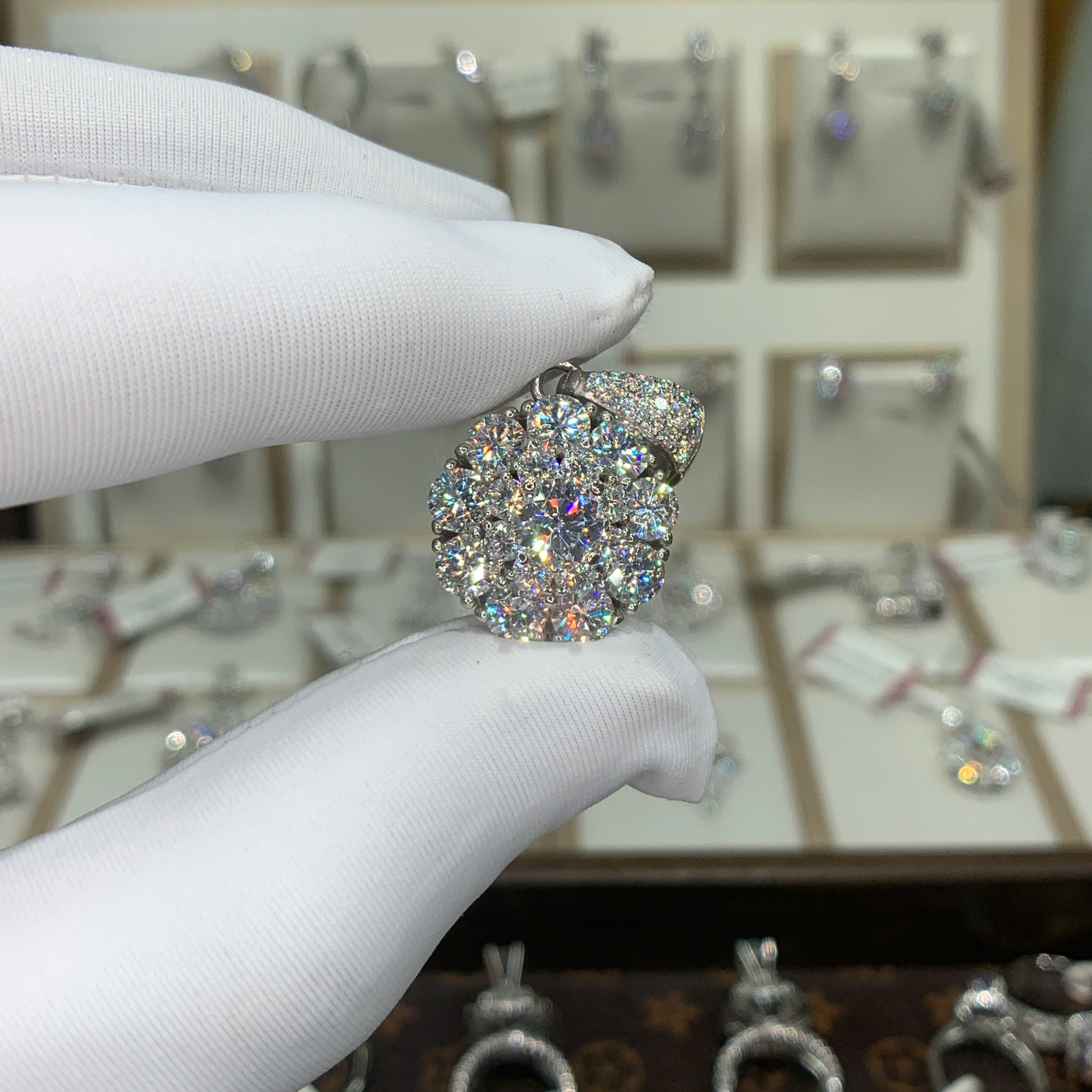 Mặt dây chuyền kim cương Moissanite GRA (M617113) - Ảnh 3