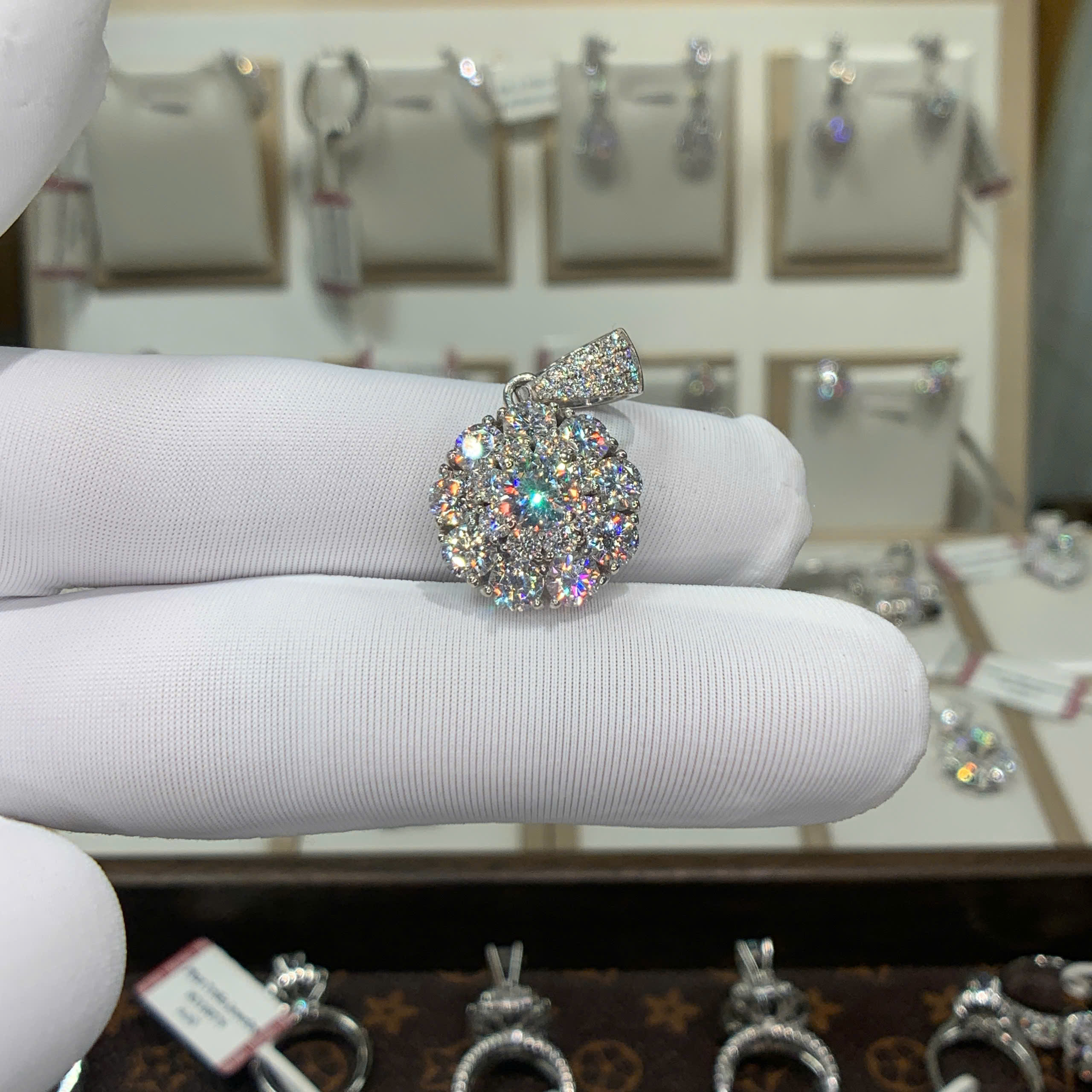 Mặt dây chuyền kim cương Moissanite GRA (M617113) - Ảnh 5