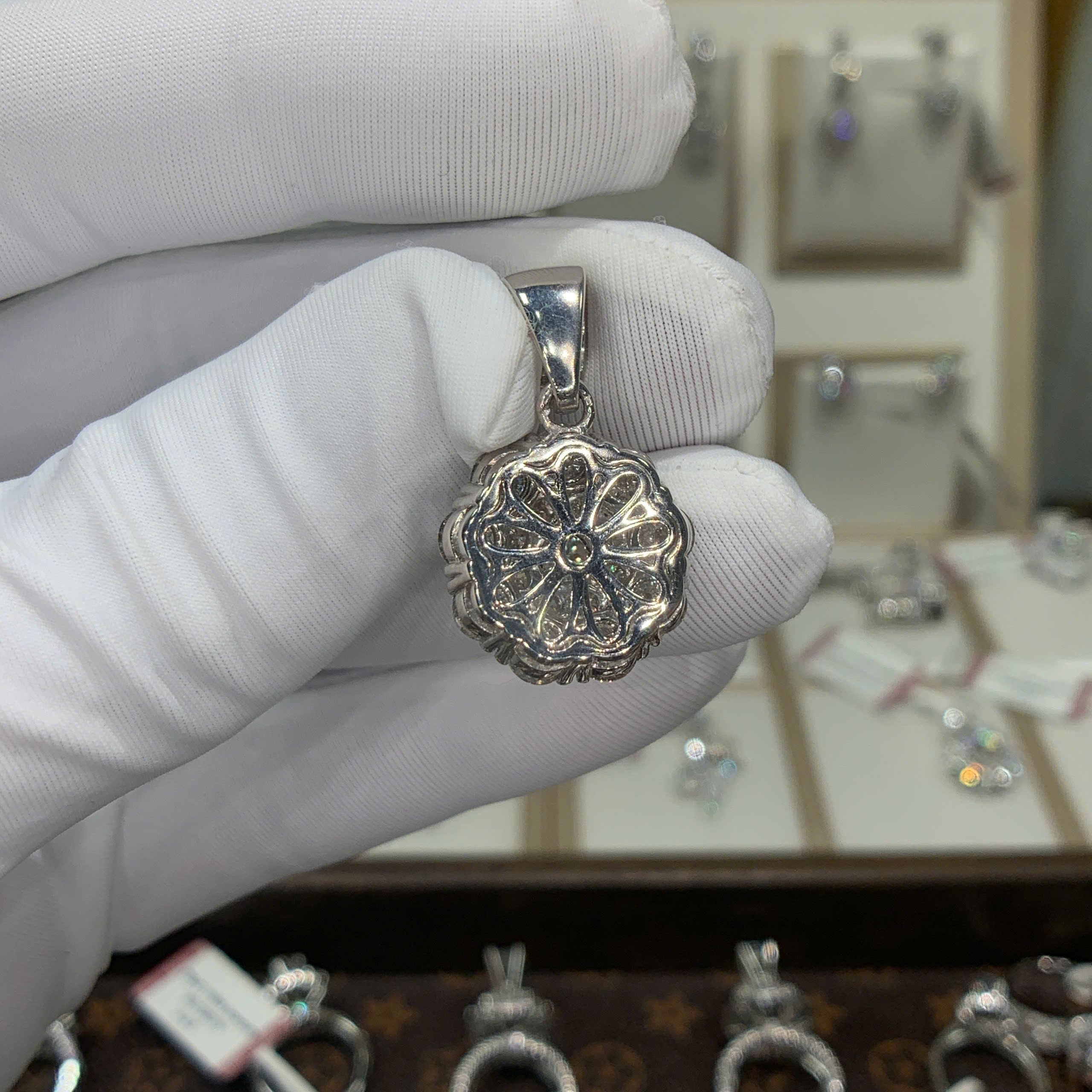 Mặt dây chuyền kim cương Moissanite GRA (M617113) - Ảnh 4